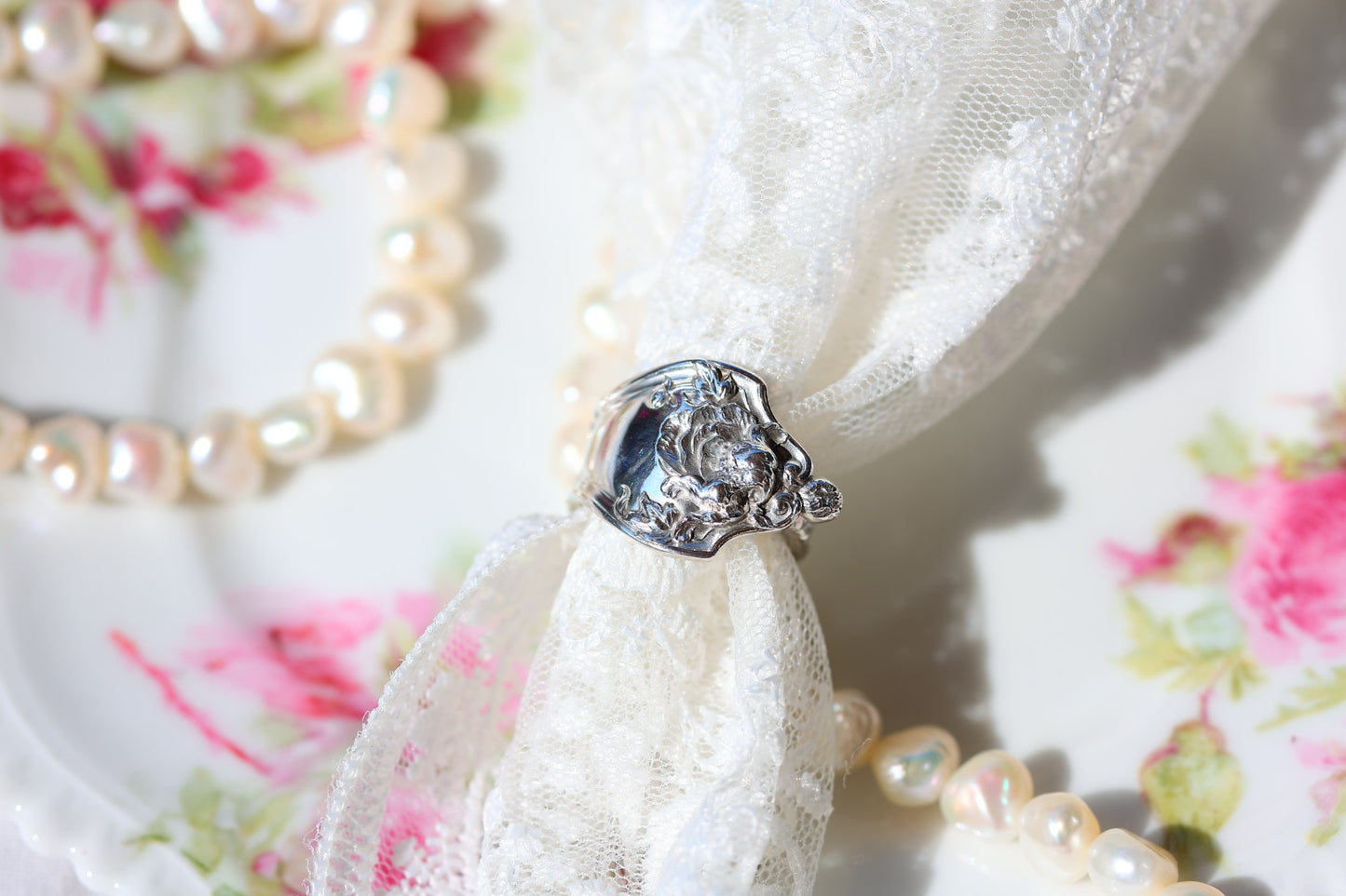 Size 7-Sterling Antique Spoon Ring