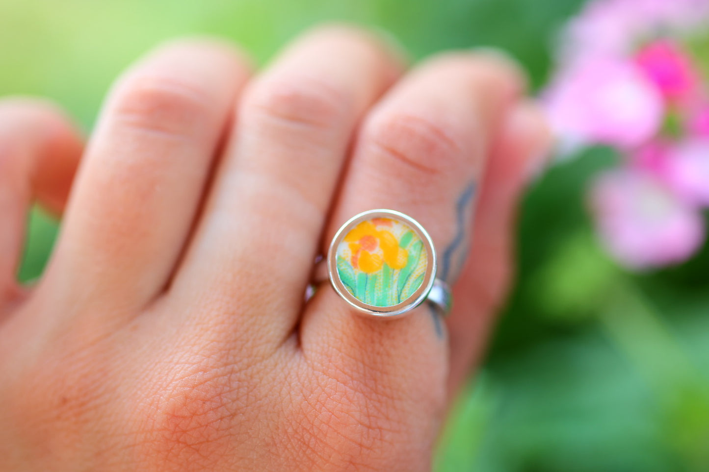 Size 6.5- handcrafted sterling silver ring