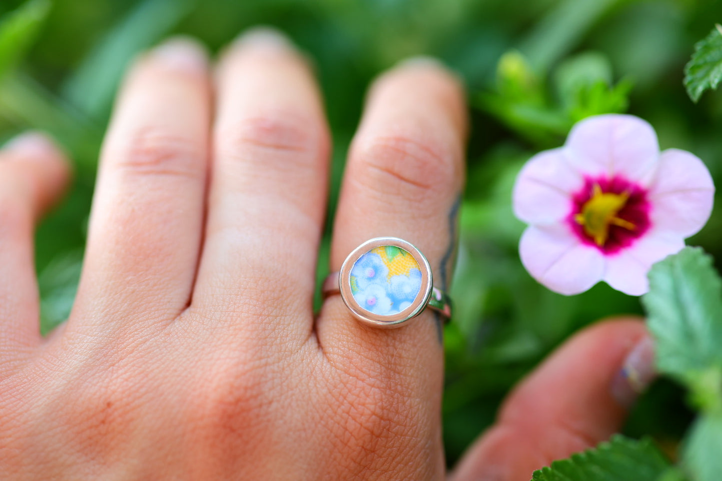 Size 7.5-Handcrafted sterling silver ring