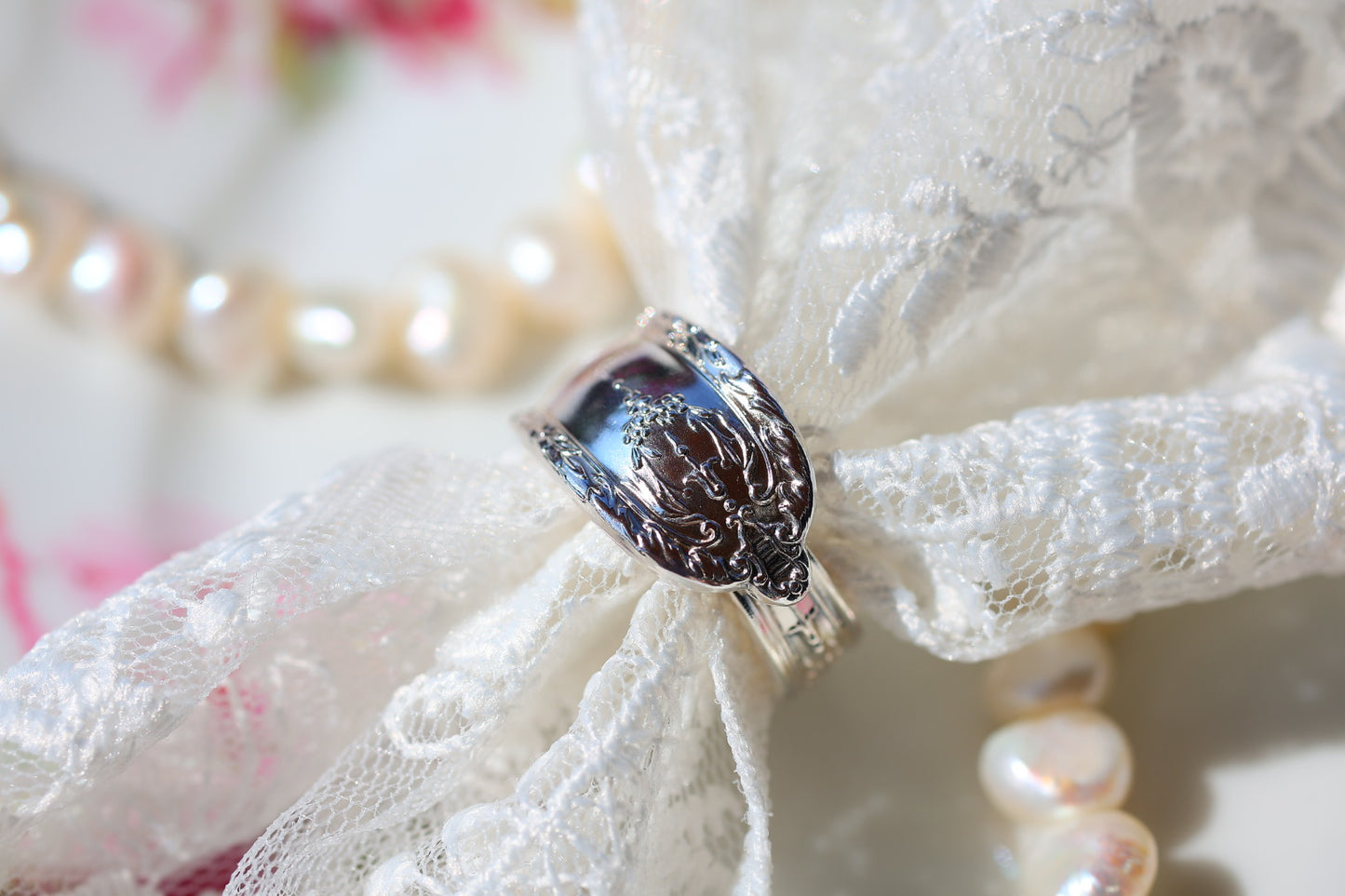 Size 9- antique Sterling silver ring