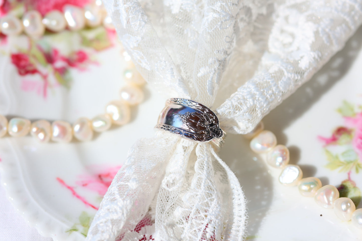 Size 9- antique Sterling silver ring