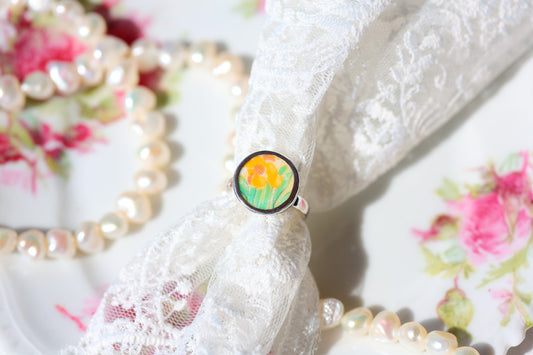 Size 6.5- handcrafted sterling silver ring