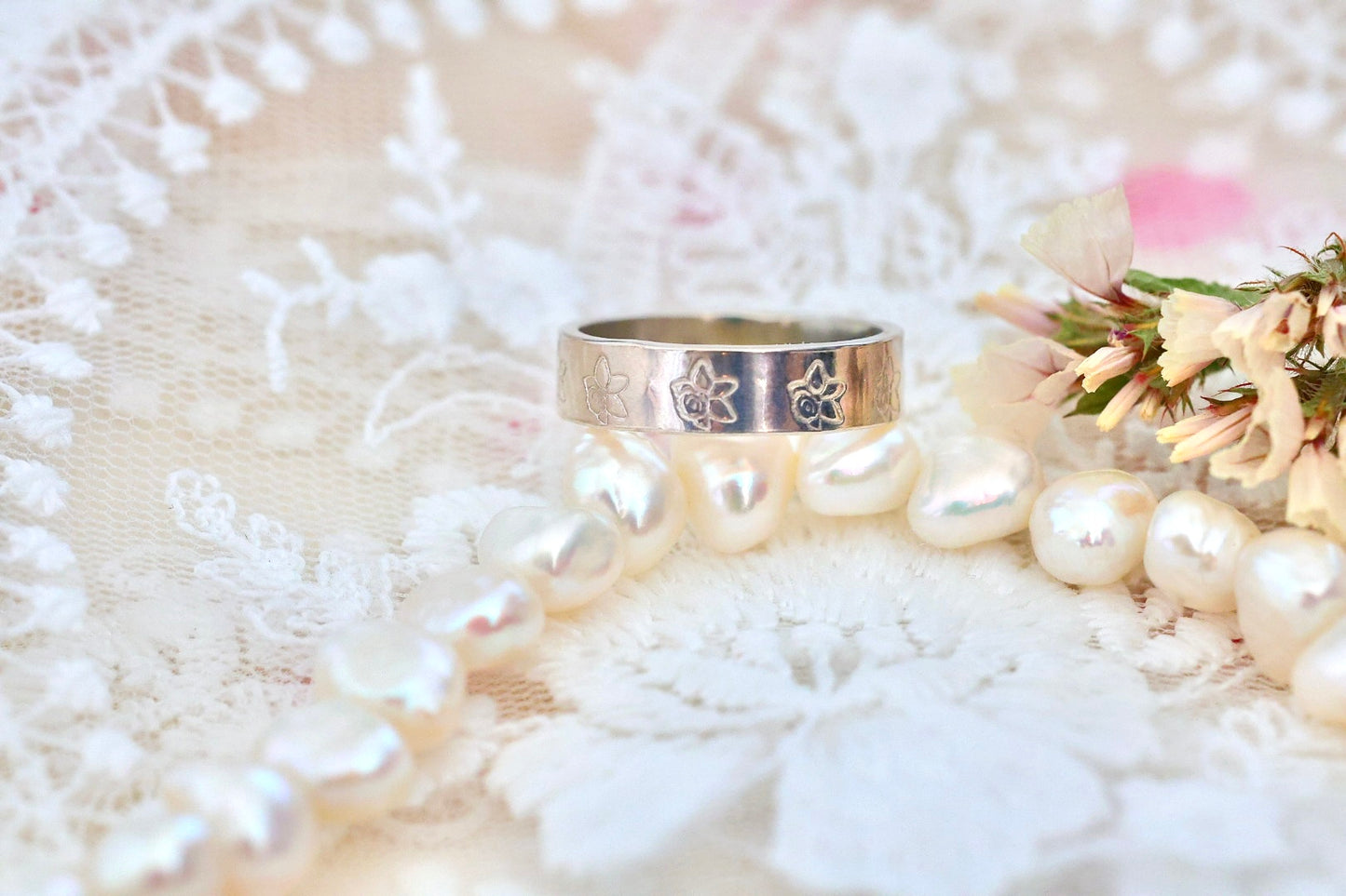 Size 7- Sterling Stamped Ring