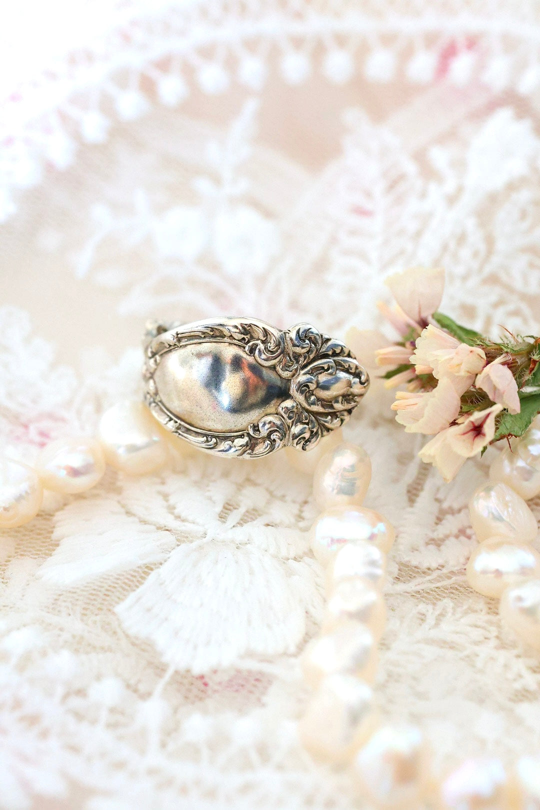 Size 8- Sterling Silver Antique Ring