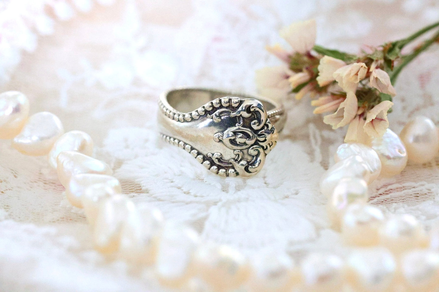 Size 8-Sterling Silver Antique Ring