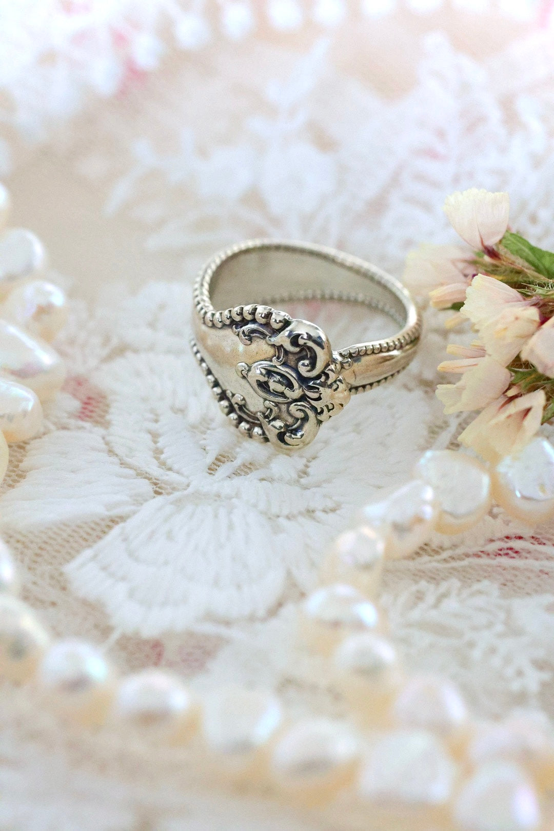 Size 8-Sterling Silver Antique Ring