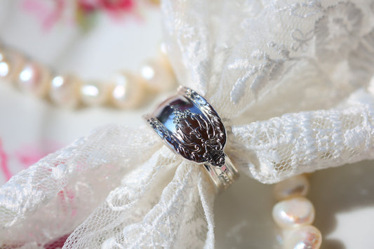 Size 9- antique Sterling silver ring