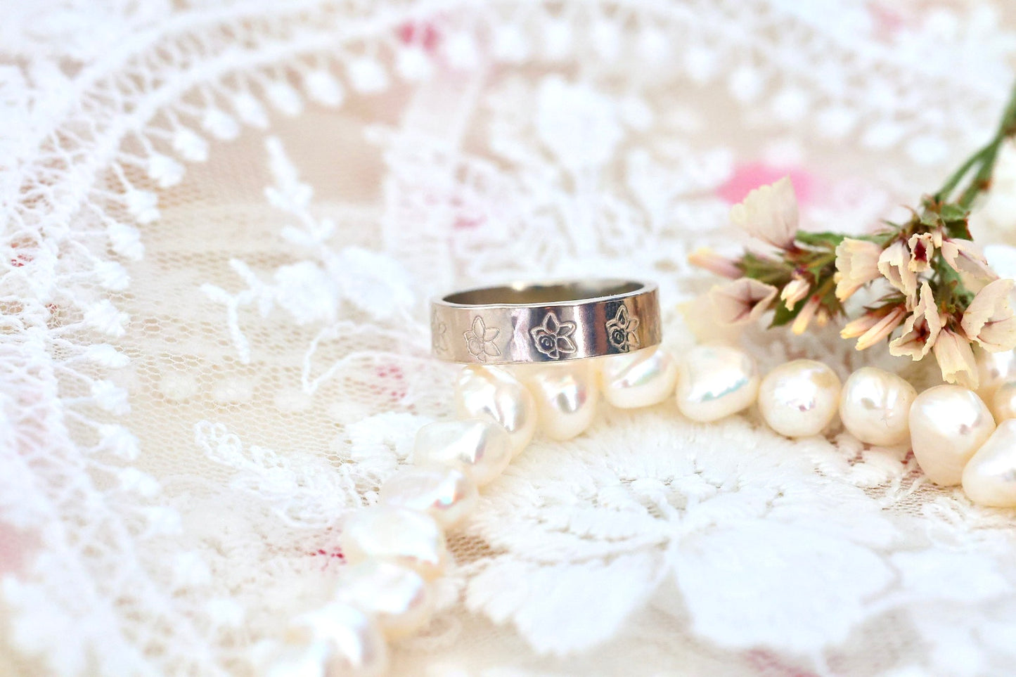 Size 7- Sterling Stamped Ring