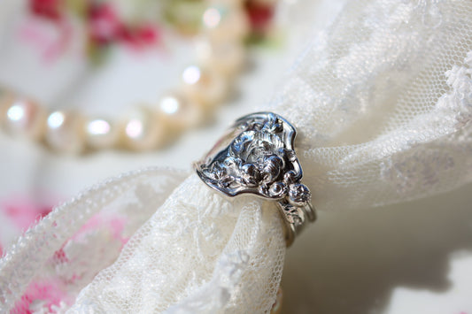 Size 7-Sterling Antique Spoon Ring