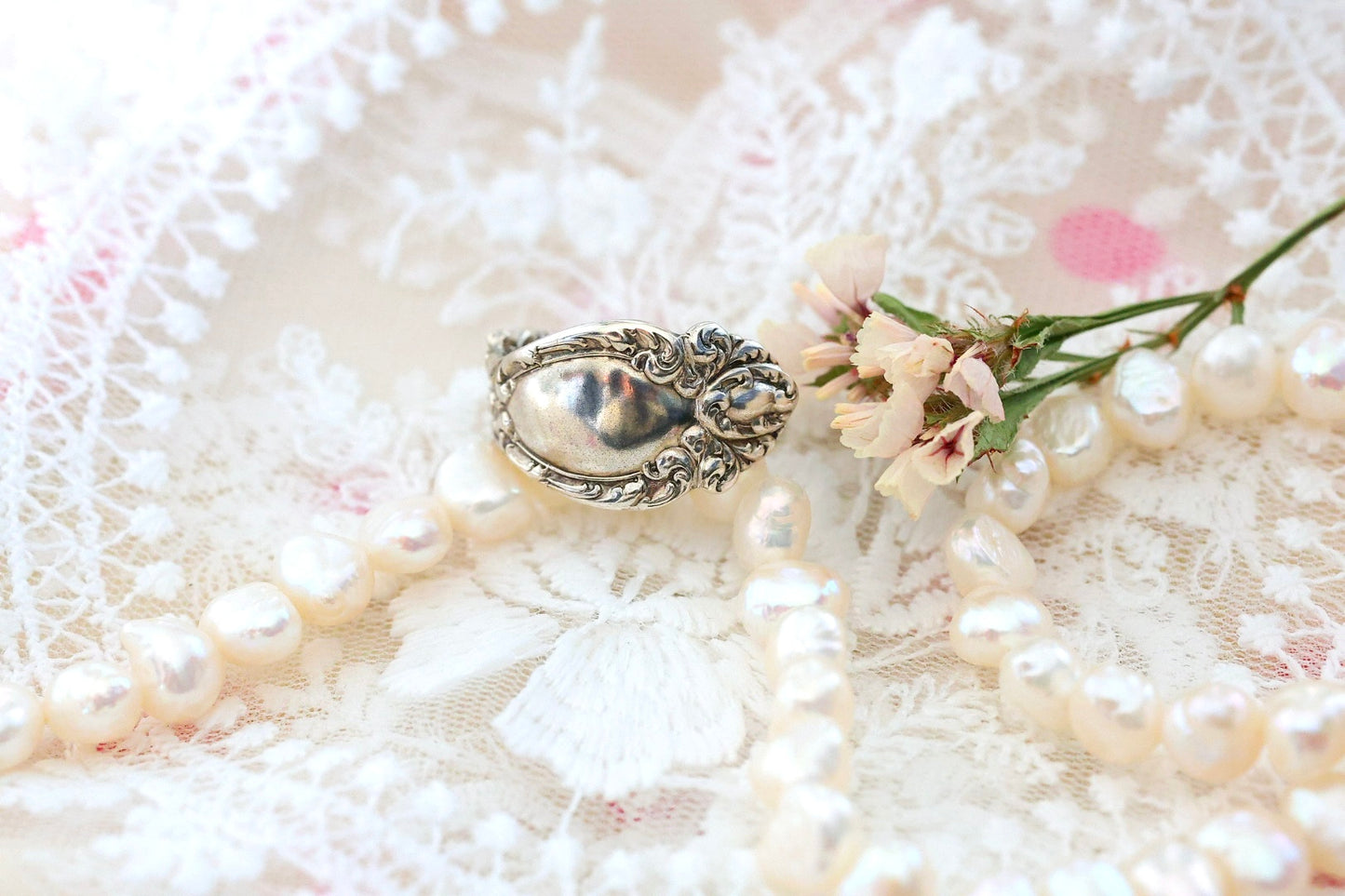 Size 8- Sterling Silver Antique Ring