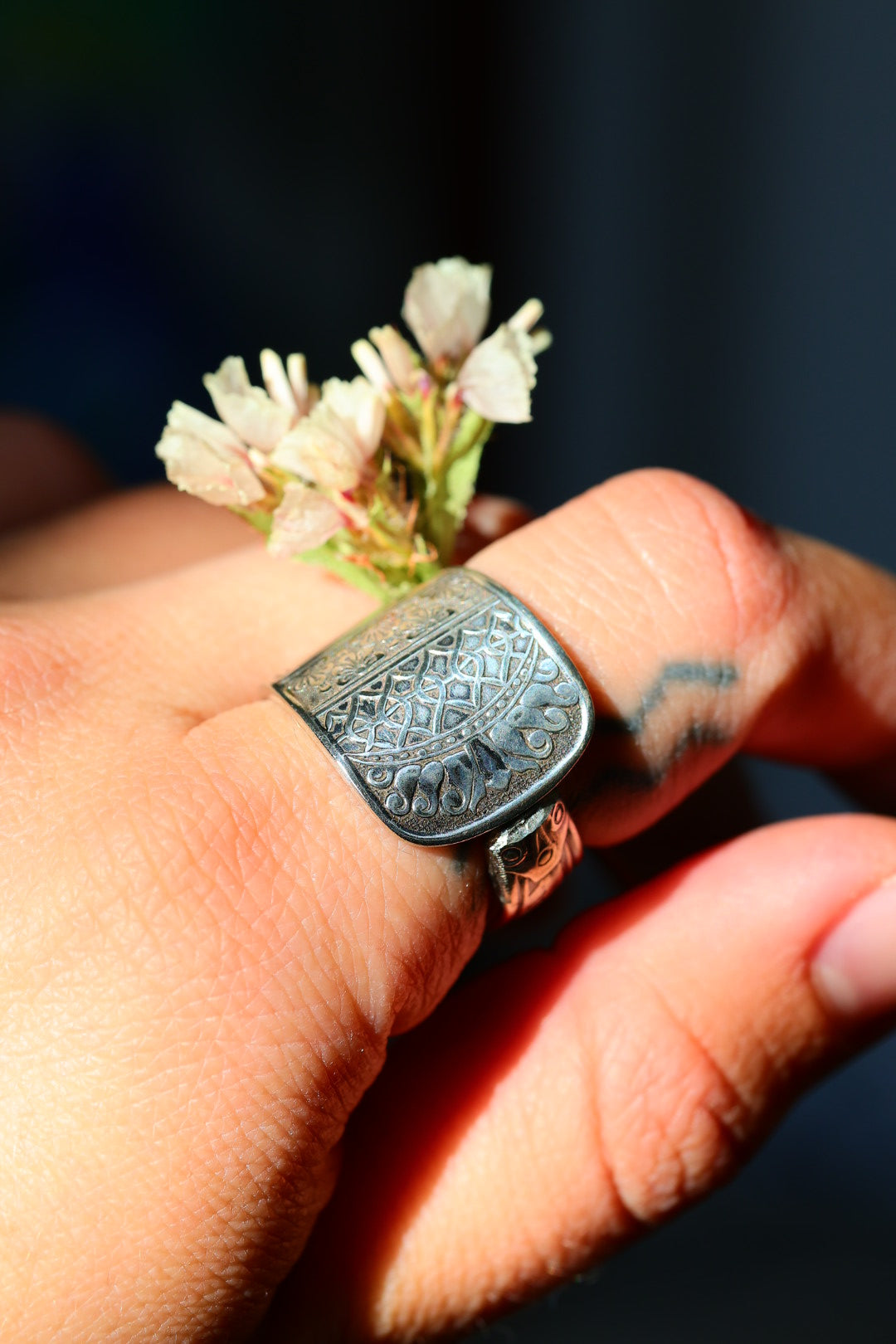 Size 7.75- Silver Plated Ring